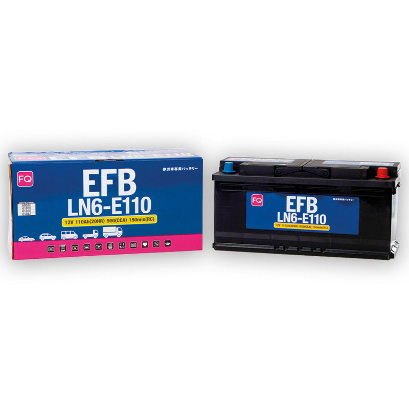Батарея аккумуляторная FQ LN6E110 110А/ч 900А 12В обратная полярн. стандартные (Европа) клеммы